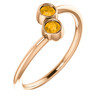 Buy 14 Karat Rose Gold Citrine 2 Stone Ring