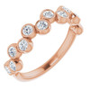 Genuine Diamond set in 14 Karat Rose Gold 0.75 Carat Diamond Bezel Set Ring