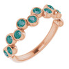 Lab Grown Alexandrite set in 14 Karat Rose Gold Lab Grown Alexandrite Bezel Set Ring