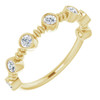 Genuine Diamond set in 14 Karat Yellow Gold 0.37 Carat Diamond Ring