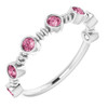 Pink Tourmaline in 14 Karat White Gold Pink Tourmaline Bezel Set Ring