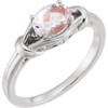 Shop 14 Karat White Gold Morganite Knot Ring