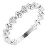 Sterling Silver 0.25 Carat Diamond Beaded Ring