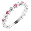 Pink Tourmaline in Sterling Silver Pink Tourmaline Beaded Ring