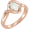 14 Karat Rose Gold Fire Opal Freeform Ring