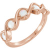 14 Karat Rose Gold Fire Opal Stackable Ring