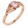 Pink Morganite Ring in 14 Karat Rose Gold Morganite Celtic-Inspired Ring