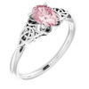 Pink Morganite Ring in Sterling Silver Morganite Celtic-Inspired Ring