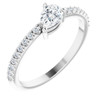 Platinum Mounting set with Sapphire and 00.17 Carat Diamond Ring