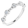Genuine Diamond set in 14 Karat White Gold .33 Carat Diamond Stackable Ring