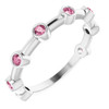 Pink Tourmaline in Platinum Pink Tourmaline Bezel Set Bar Ring