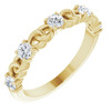 Genuine Diamond set in 14 Karat Yellow Gold 0.50 Carat Diamond Stackable Link Ring