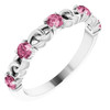 Pink Tourmaline in Platinum Pink Tourmaline Stackable Link Ring