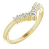 Sapphire in 14 Karat Yellow Gold Sapphire Graduated V Ring