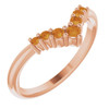 14 Karat Rose Gold Citrine Graduated V Ring