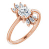 Sapphire in 14 Karat Rose Gold Sapphire and 0.25 Carat Diamond Ring