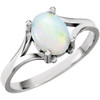 Buy 14 Karat White Gold Fire Opal Ring