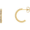 Buy 14 Karat Yellow Gold 0.60 Carat Diamond Hoop Earrings