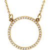 14 Karat Yellow Gold 0.20 Carat Diamond 16 inch Necklace