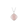 Sterling Silver Rose Quartz Cabochon 18 inch Necklace