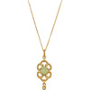 Shop 14 Karat Yellow Gold Peridot and .015 Carat Diamond 18  Necklace