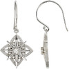 Sterling Silver 0.33 Carat Diamond Vintage Style Earrings