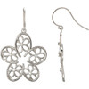 Sterling Silver 0.17 Carat Diamond Floral Inspired Earrings