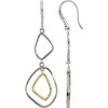 Shop Sterling Silver and 14 Karat Yellow Gold I1 Diamonds 0.40 Carat Pair of Open Silhouette Dangle Earrings