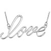 14 Karat Rose Gold .08 Carat Diamond Love Design 18 inch Necklace