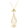 Genuine  14 Karat Yellow Gold .08 Carat Diamond Fleur-de-Lis 18 inch Necklace