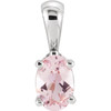 14 Karat White Gold Morganite Pendant