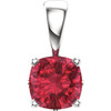 14 Karat White Gold  Ruby Pendant