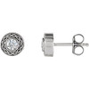 Genuine Diamond Earrings in Platinum 0.20 Carat Diamond Earrings