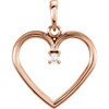 14 Karat Rose Gold .04 Carat Diamond Heart Pendant