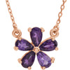 Buy 14 Karat Rose Gold Amethyst 16 inch Necklace