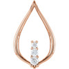 Shop 14 Karat Rose Gold 0.50 Carat Diamond 3 Stone Freeform Pendant