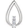 14 Karat White Gold 0.50 Carat Diamond Freeform Pendant