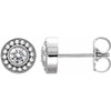 Platinum 0.20 Carat Diamond Beaded Earrings