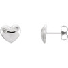 Shop Platinum .02.00 Carat Diamond Heart Earrings