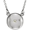 Platinum .02 Carat Diamond Domed 16.5 Necklace