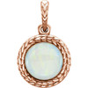 14 Karat Rose Gold Opal Pendant