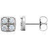 Shop 14 Karat White Gold 0.50 Carat Diamond Earrings
