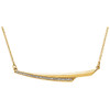 Shop 14 Karat Yellow Gold .08 Carat Diamond Bar 17.5 Necklace