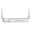 Buy Platinum 0.75 Carat Diamond Bar 17 inch Necklace