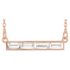 Buy 14 Karat Rose Gold 0.50 Carat Diamond Bar 17 inch Necklace