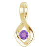 14 Karat Yellow Gold Amethyst Pendant