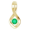 14 Karat Yellow Gold Emerald Pendant