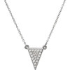 Buy Platinum 0.20 Carat Diamond Triangle 16.5 Necklace