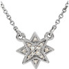 Sterling Silver .04 Carat Diamond Star 16   Necklace