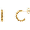 14 Karat Yellow Gold 0.17 Carat Round Genuine Diamond J Hoop Earring